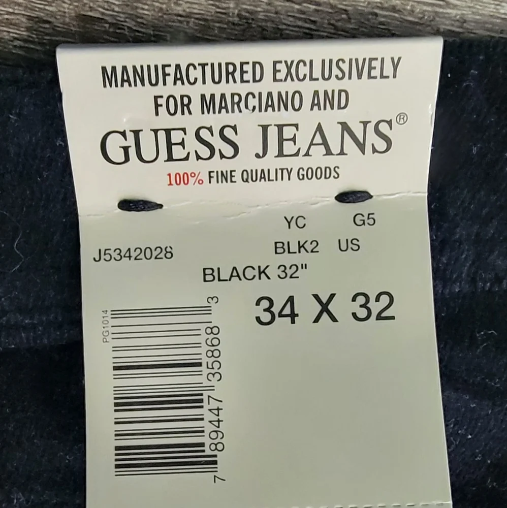 Y2K Vintg Guess‎ Flared Corduroy Pants Womens 34 Black Stretchy Low-Mid Rise NWT - Picture 12 of 12